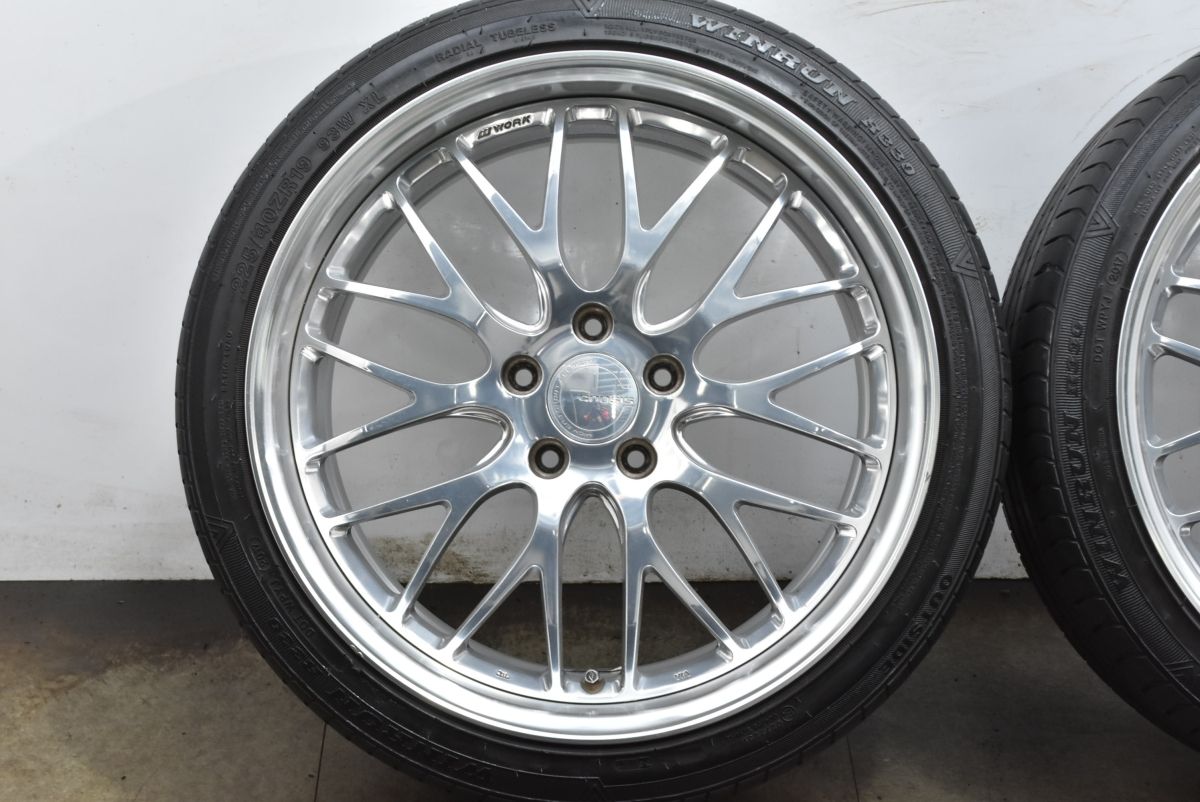  カスタム用に WORK GNOSIS HS 202 19 in 8 5 J 38 PCD 114 3 ウィンラン R 330 225 40 クラウン カムリ スカイライン アテンザ MAZDA 6 19インチ タイヤ ホイールセット
