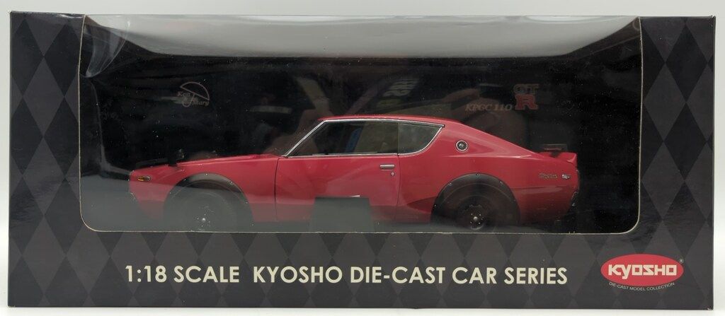 京商 1 NISSAN SKYLINE GT-R KPGC 110 Street version Red K 08251 R