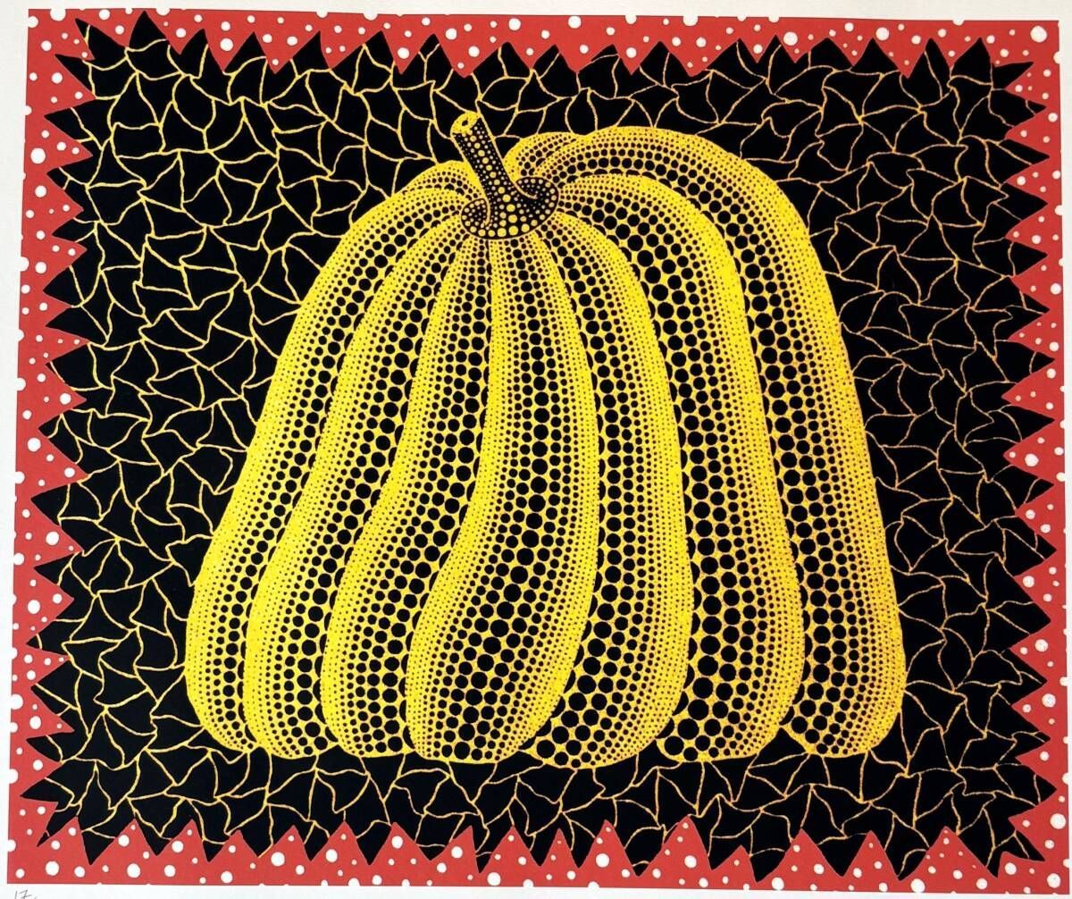 Yayoi Kusama 草間彌生《Pumpkin》サイン入りリトグラフ 限定500部 50