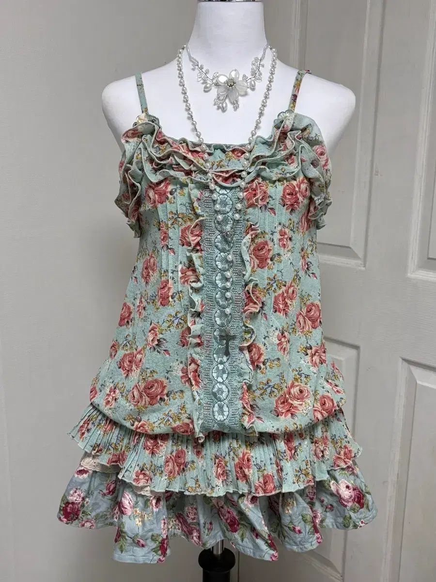 アケホム ヴィンテージ 姫ギャル ミント ファージャケット スリーピース コーディネートセット