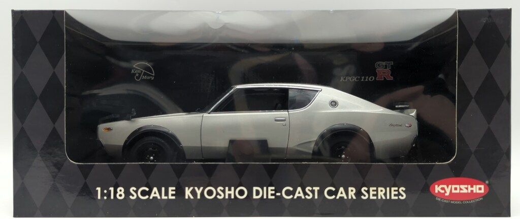 京商 1 NISSAN SKYLINE 2000 GT R KPGC 110 Street Version Silver K 08251 S