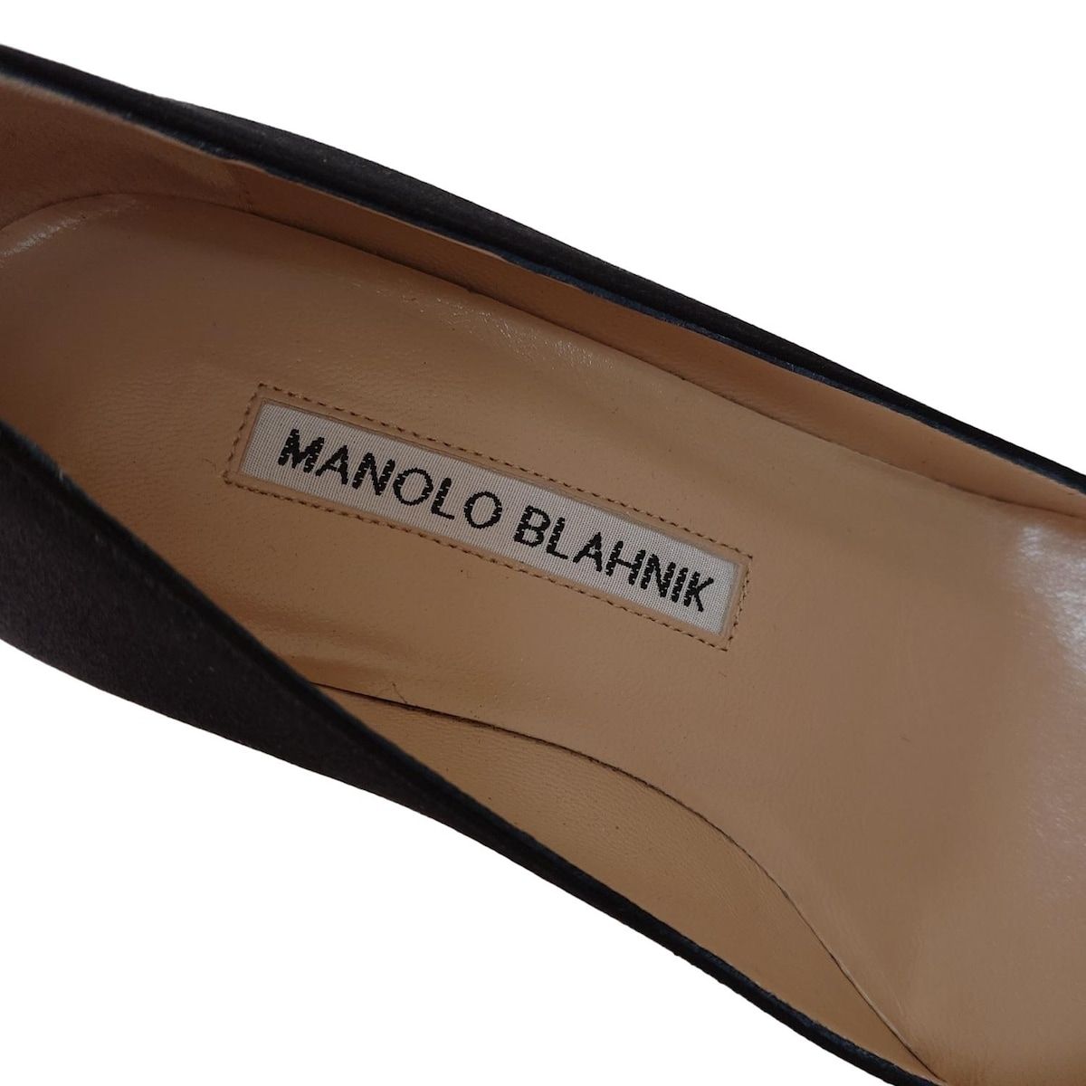  MANOLO BLAHNIK マノロブラニク パンプス 34 レディース - 黒×シルバー ビジュー ハイヒール パンプス パンプス