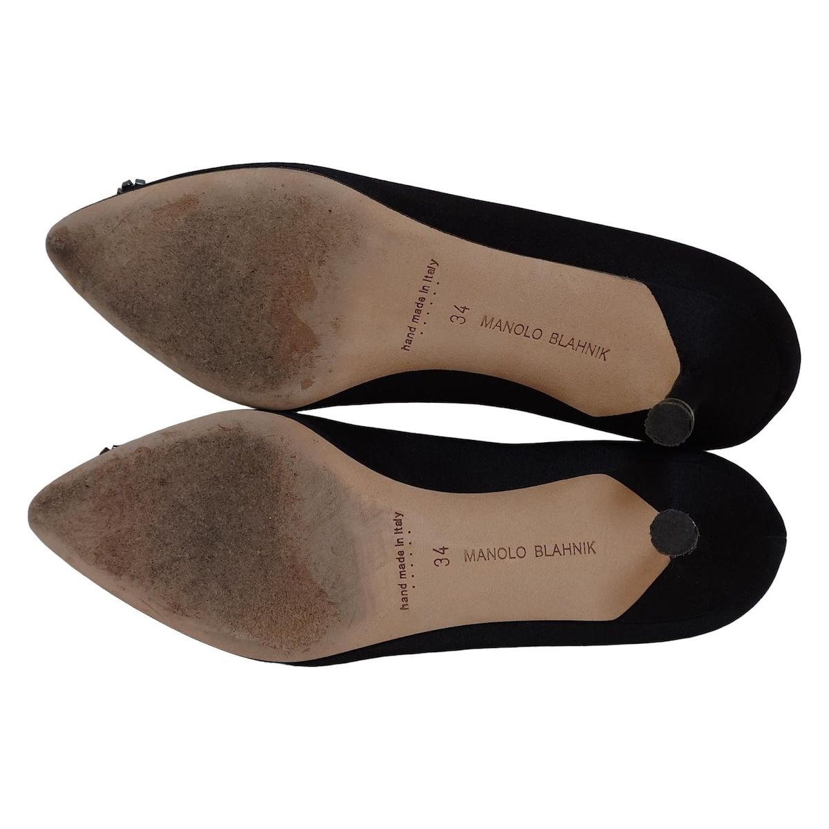 MANOLO BLAHNIK マロノブラニク　パンプス （38）ビジュー　黒 MANOLO BLAHNIK(マノロブラニク) パンプス 34 レディース - 黒