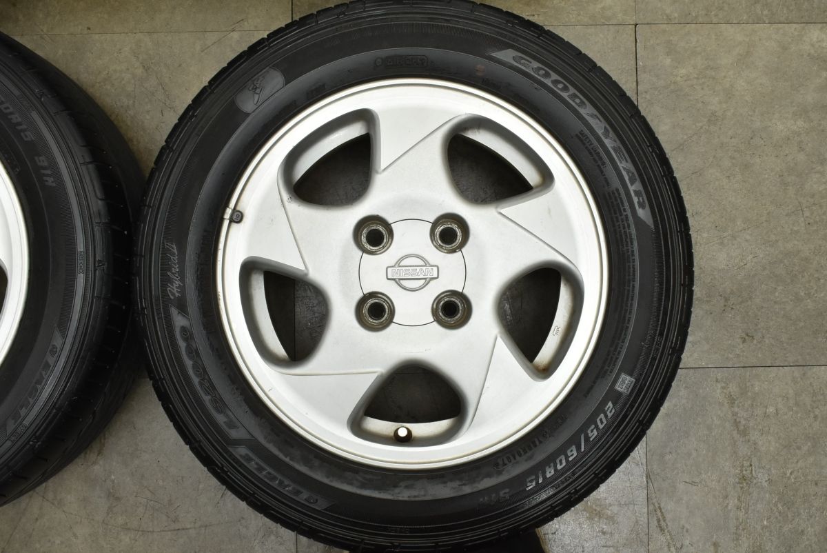  品 ニッサン シルビア S 14 前期 15 in 6 J 40 PCD 114 3 グッドイヤー イーグル LS 2000 205 60 R セフィーロ ブルーバード 15インチ タイヤ ホイールセット