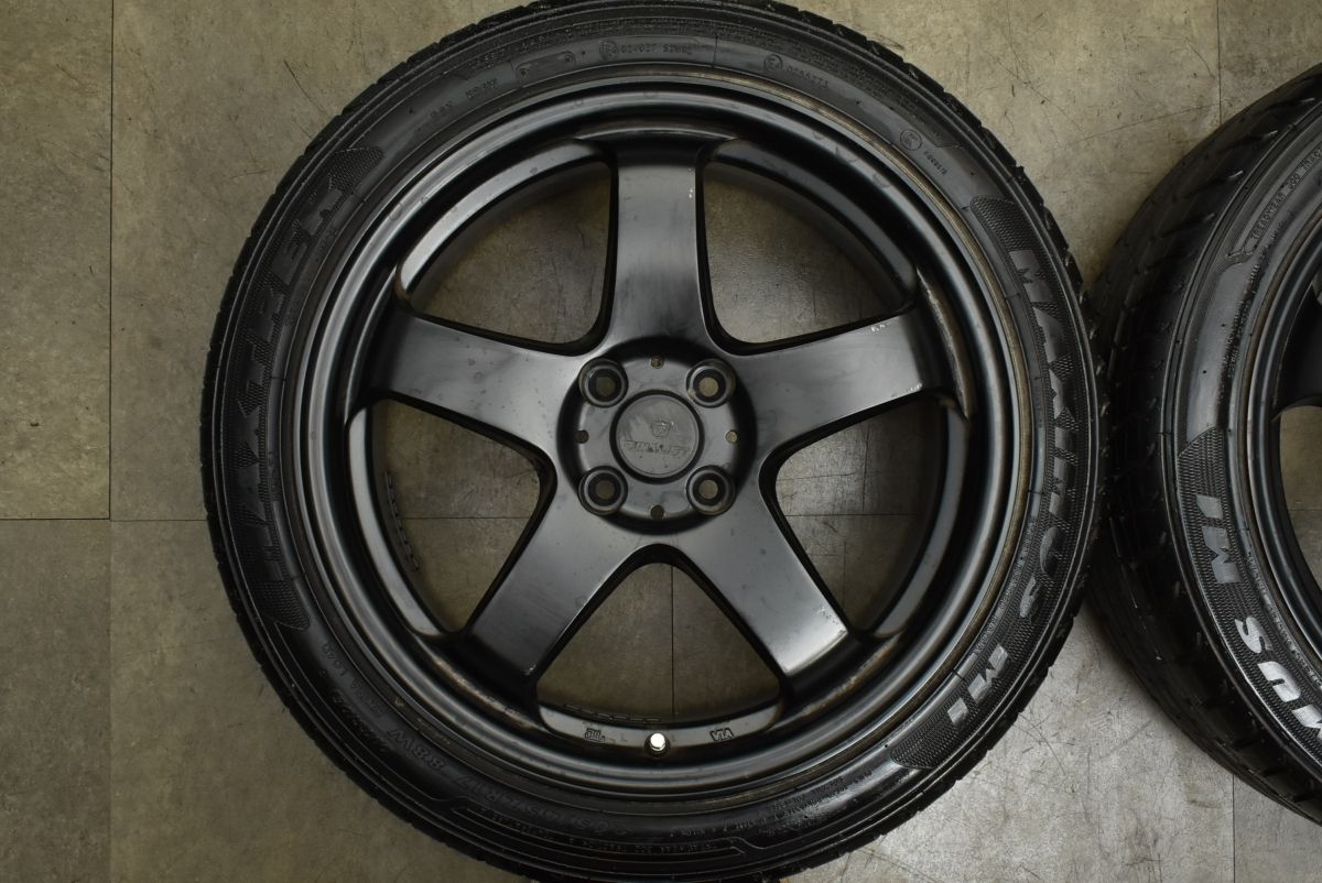 超バリ溝 ファイナリスト FZ S 5 17 in 7 J 45 PCD 100 マックストレック MUXIMUS MI 205 ZR アクア ヴィッツ ノート ロードスターRF