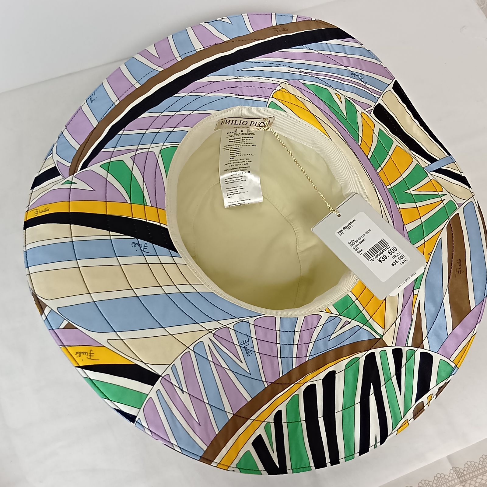  EMILLIO PUCCI エミリオプッチ ハット つば広ハット サイズⅡ 女優帽 帽子 その他 ハット