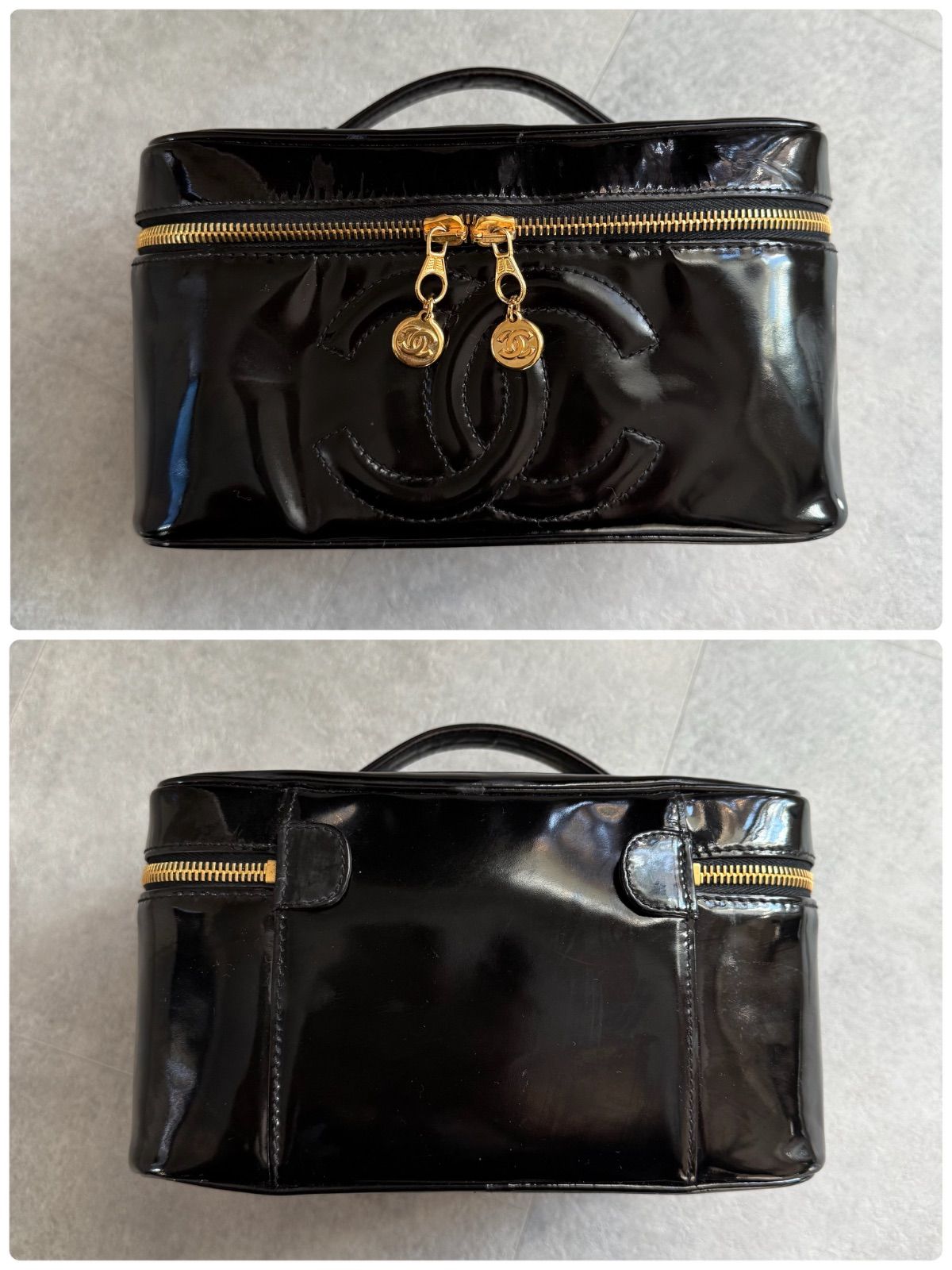 CHANEL シャネル バニティバック ココマーク パテントレザー チャーム