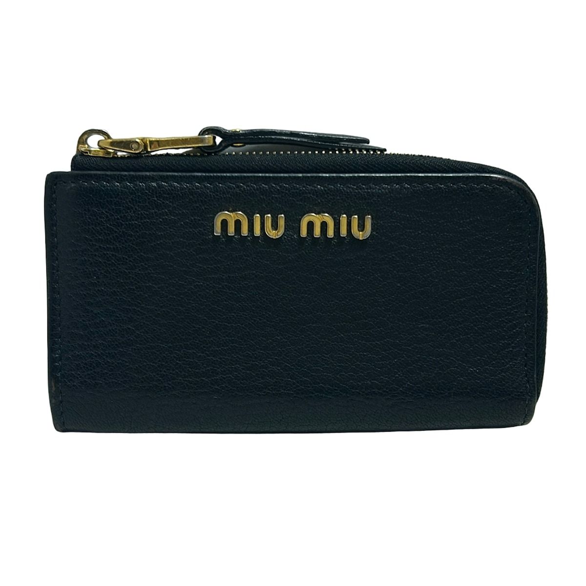 miumiu ミュウミュウ コインケース 黒 レザー