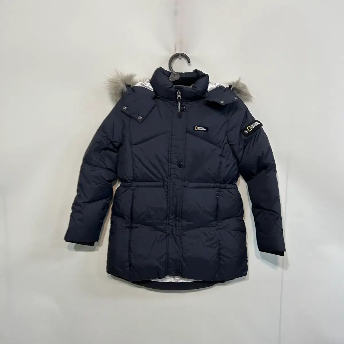 ナショナルジオグラフィック キッズ 女の子 ダウンジャケット ロング丈 140 状態良し