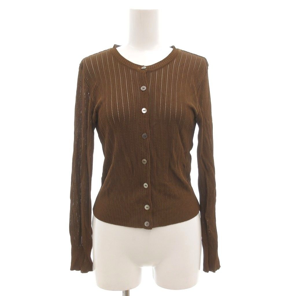 ラルフローレン RALPH LAUREN カーディガン ニット 長袖 M 薄手 茶