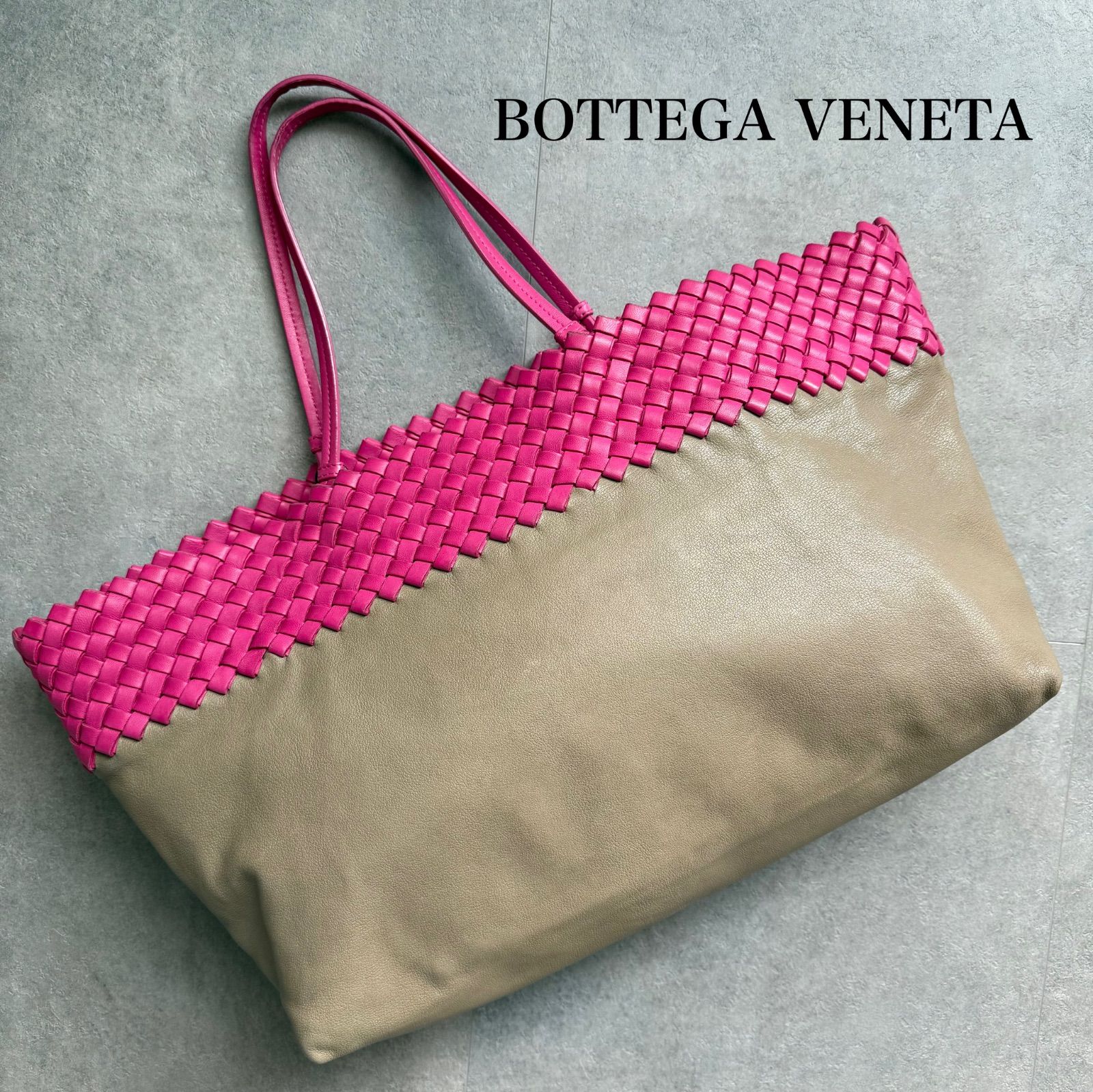 正規品 BOTTEGA VENETA ナイロントート ピンク系 BOTTEGA VENETA