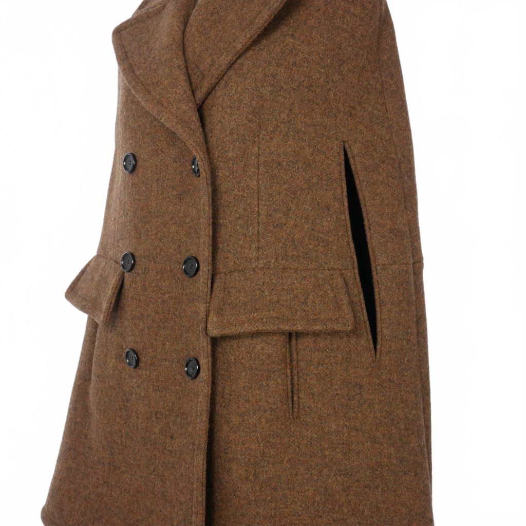 【美品】マルニ　MARNI ポンチョ　ケープコート　カシミヤ混　メルトン生地 美品】マルニ MARNI ポンチョ ケープコート カシミヤ混 メルトン生地