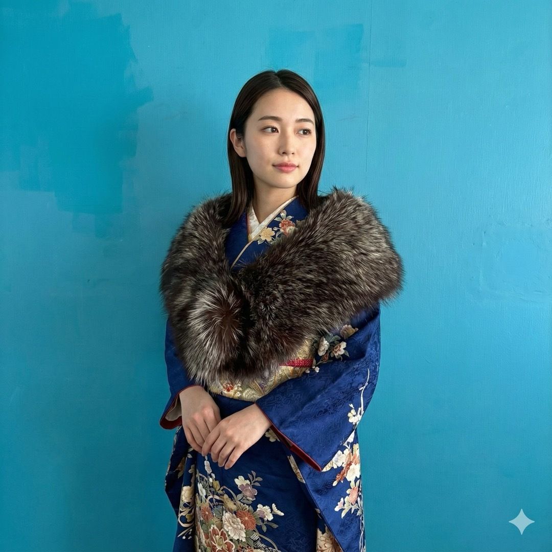 218 SAGAFOX サガフォックス シルバーフォックス ショール 成人式振袖