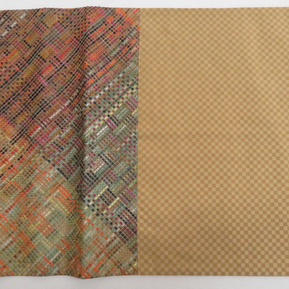 カラフル オレンジ色ｘ緑色ｘ茶色