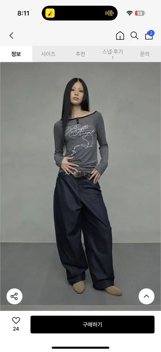  ベディー エンジェル デニム ワイド パンツ Indigo その他 デニム ジーンズ