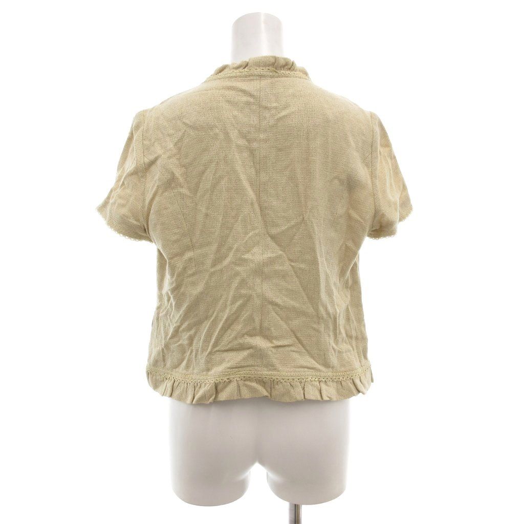 エムプルミエ ブラック M-Premier BLACK ノーカラージャケット シルク