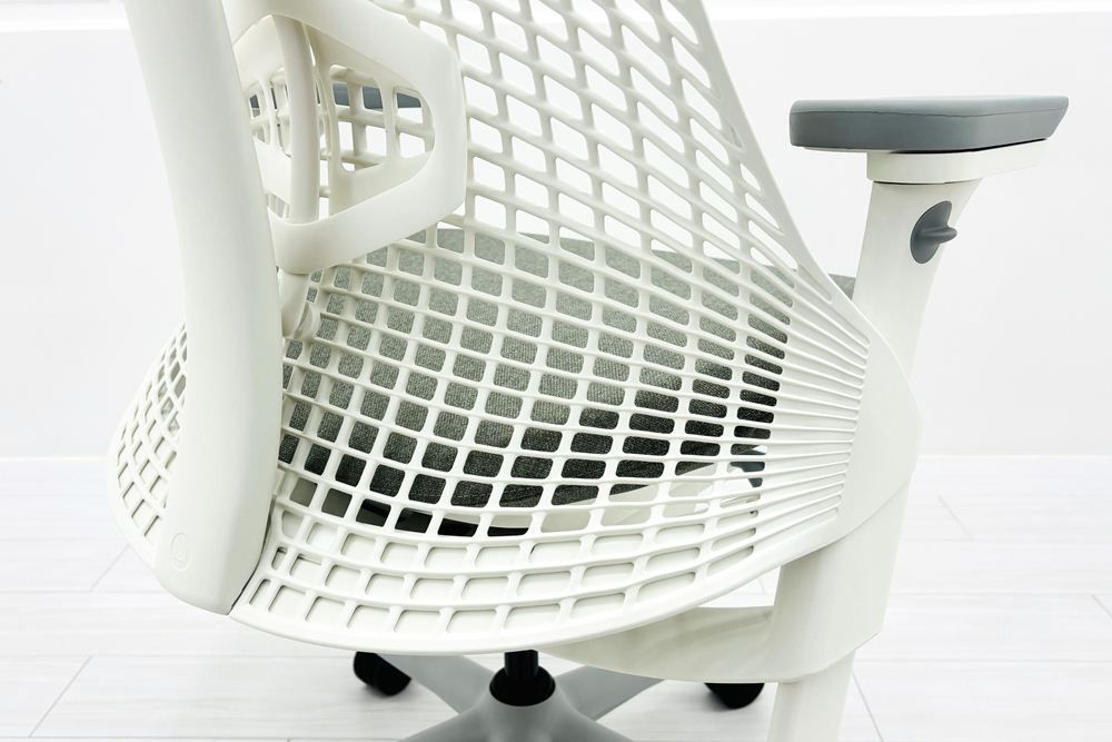  ハーマンミラー セイルチェア ミドルバック Herman Miller オフィス家具 フルアジャスタブルアーム ランバーサポート フェザーグレー A000004080 レトロチェア オフィスチェア ワークチェア 椅子 チェア