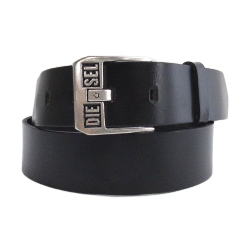 DIESEL ブラックレザー ベルト M⁄90 メンズ ベルト レザー（ベルト