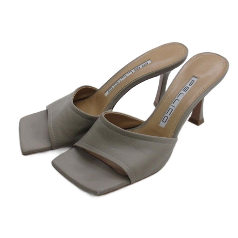 ペリーコ PELLICO ミュール サンダル レザー グレー系 36 23cm - メルカリ