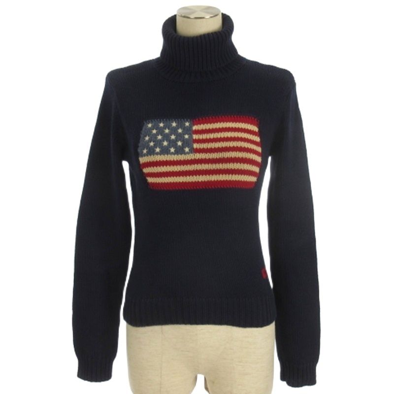 ラルフローレン RALPH LAUREN 星条旗 タートルネック ニット セーター