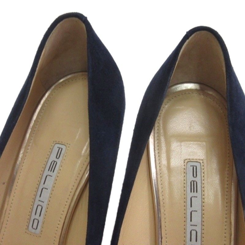ペリーコ PELLICO パンプス スエード ネイビー 37 24cm - メルカリ
