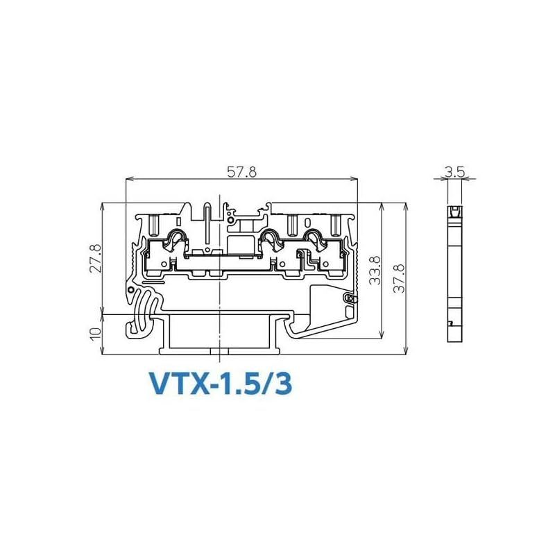 レール付型端子台 入