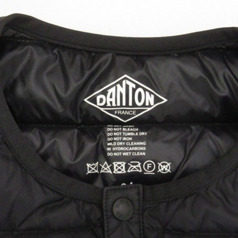 ダントン DANTON インナー ダウン ベスト ブラック 34 - メルカリ