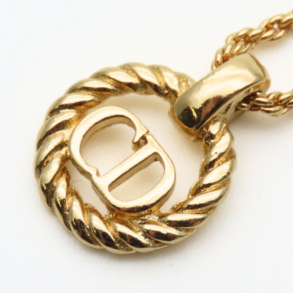 クリスチャンディオール ネックレス CDロゴ メタル ゴールド メッキ GP