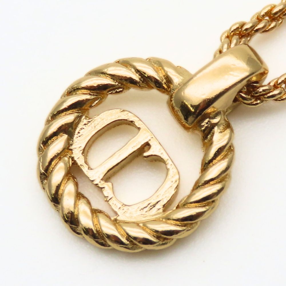 クリスチャンディオール Dior ネックレス CD ロゴ ゴールドメッキ クリスチャンディオール ネックレス CDロゴ メタル ゴールド メッキ GP