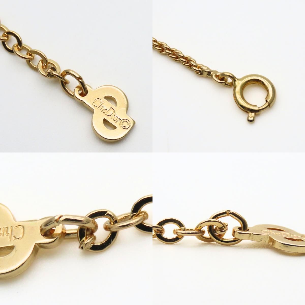 クリスチャンディオール ネックレス CDロゴ メタル ゴールド メッキ GP