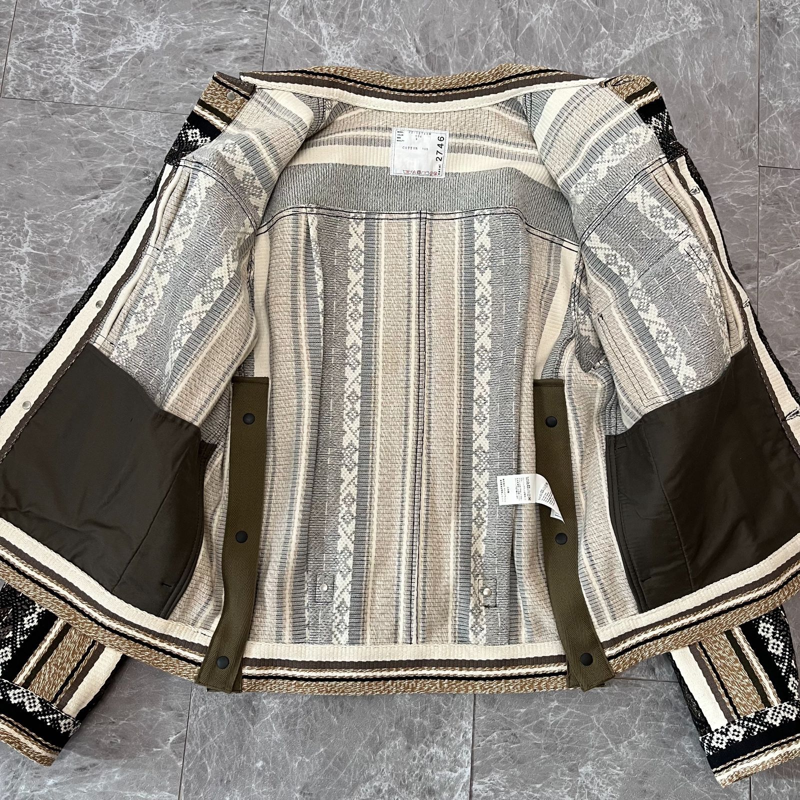 sacai サカイ ○ 22SS 22-02746M Rug Jacquard Jacket 1st型ラグジャ