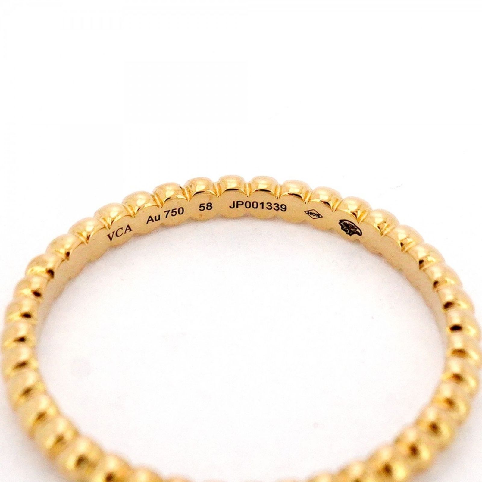  ヴァン クリーフ＆アーペル Van Cleef Arpels ヴァンクリーフ＆アーペル リング ペルレ 18 KYG イエローゴールド ＃58メンズ リング 指輪 アクセサリー