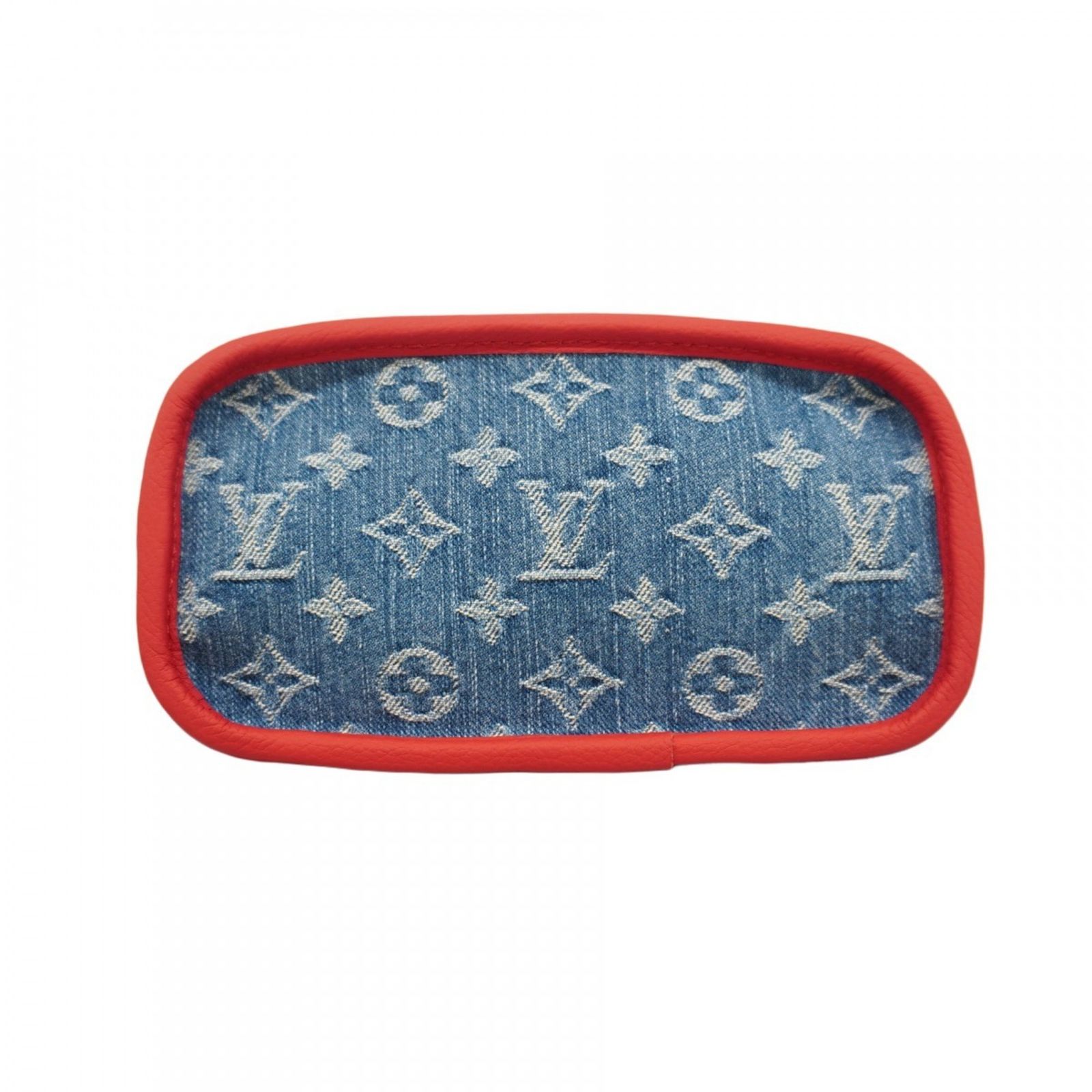 【5pb2866】ルイヴィトン ハンドバッグ モノグラム･チェリー デニム ネヴァーフルインサイドアウトBB M14997 ブルー レッド ゴールド金具 LV×TM/2wayバッグ【中古】レディース ルイ・ヴィトン(Louis Vuitton) ルイ・ヴィトン ハンドバッグ