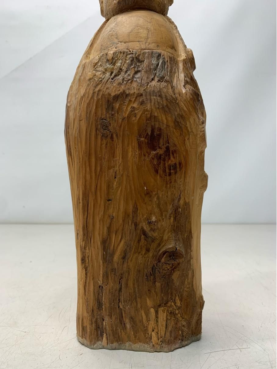 貴重 達磨大師 だるま 木彫り 一刀彫 置物 アンティークインテリア