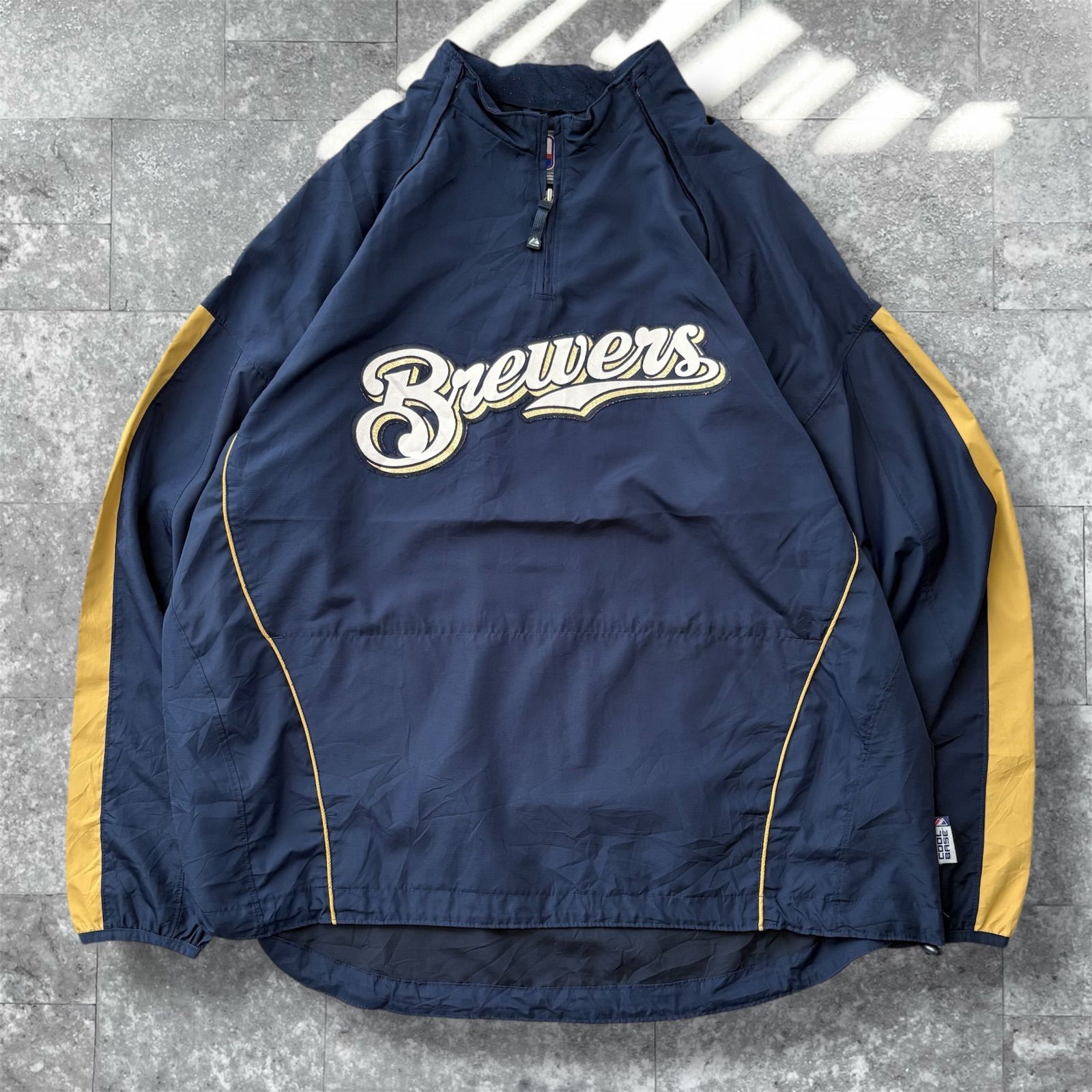 majestic COOL BASE ハーフジップ ウォームアッププルオーバー 2way