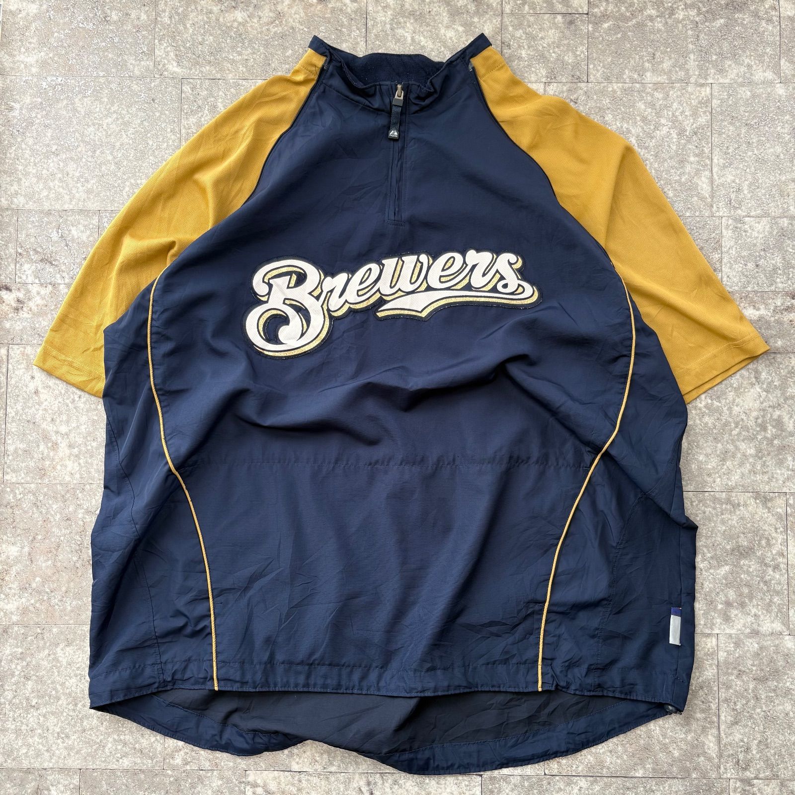 majestic COOL BASE ハーフジップ ウォームアッププルオーバー 2way