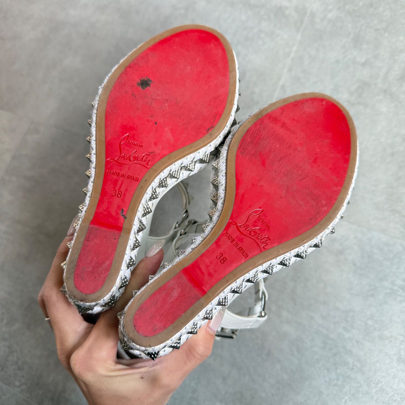 美品 ルブタン Christian Louboutin カタクロウ ウェッジソール