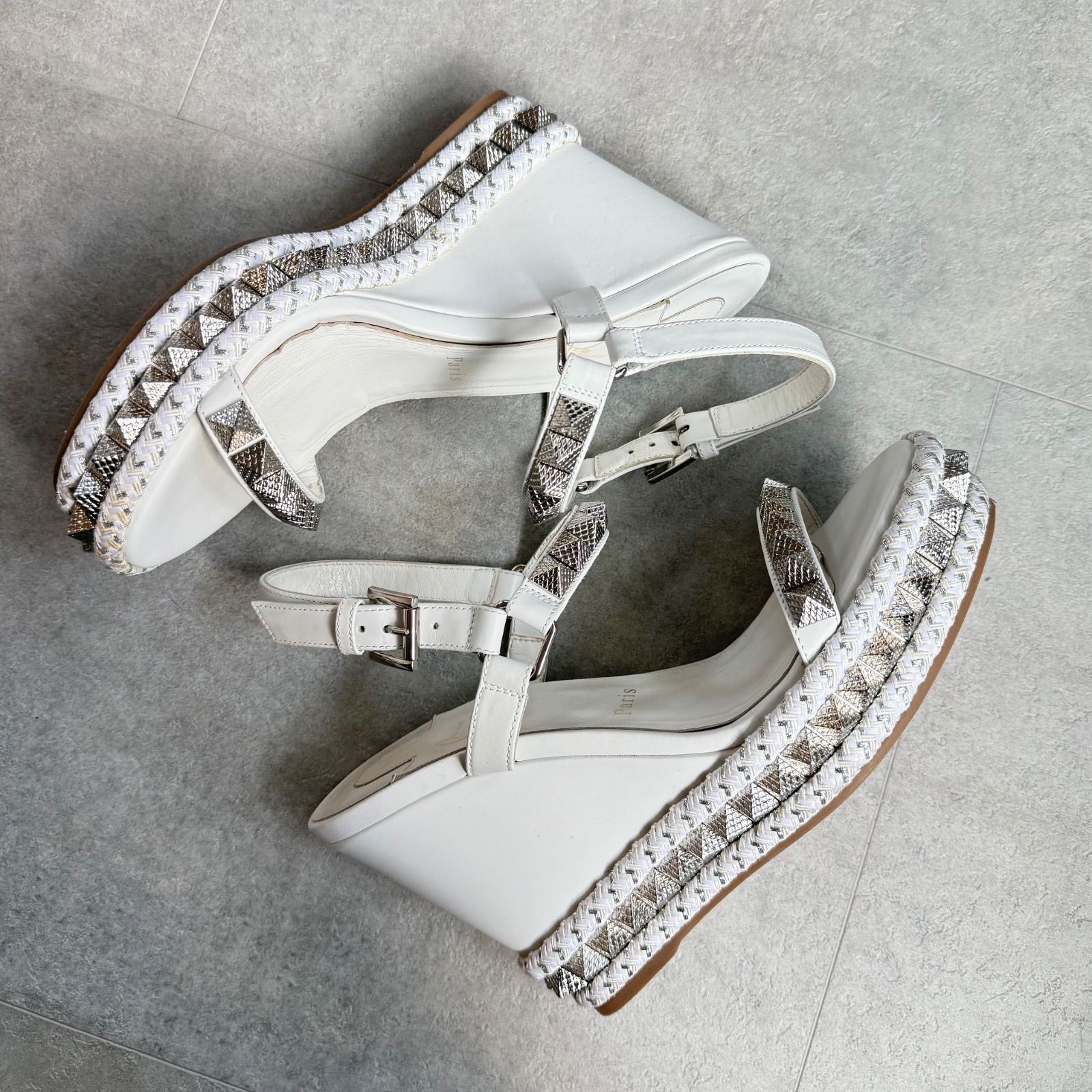 美品 ルブタン Christian Louboutin カタクロウ ウェッジソール