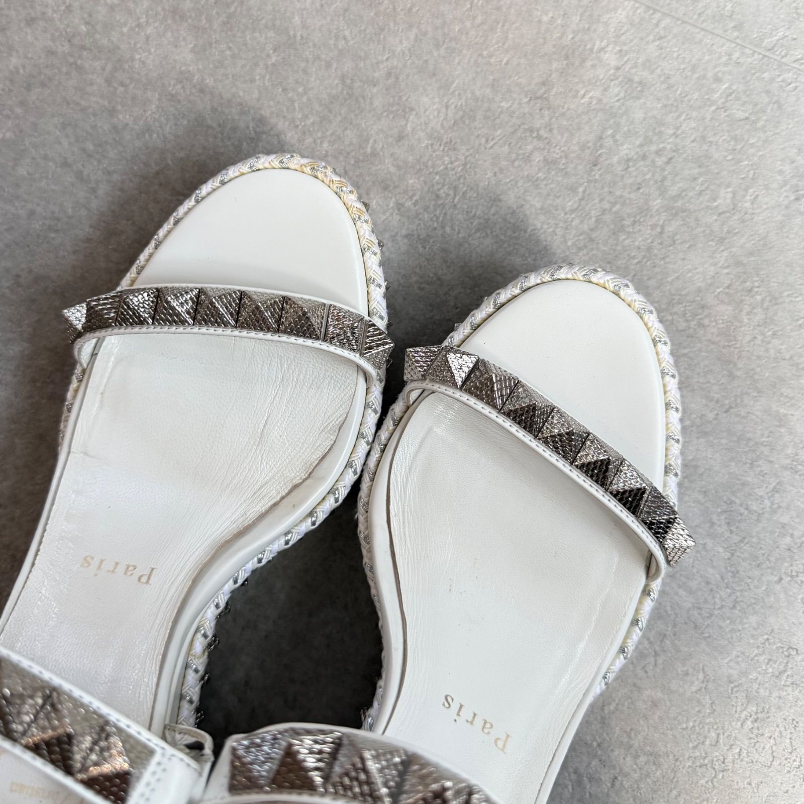 美品 希少 Christian Louboutin カタクロウ ウェッジソール 美品 ルブタン Christian Louboutin カタクロウ ウェッジソール