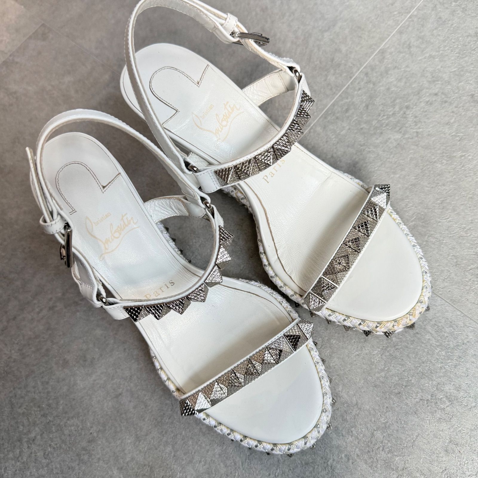 美品 ルブタン Christian Louboutin カタクロウ ウェッジソール