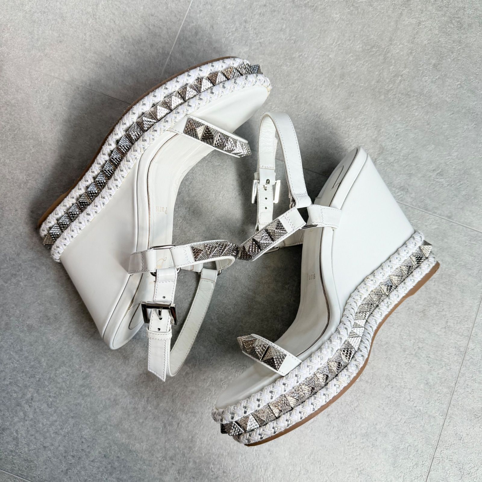 美品 ルブタン Christian Louboutin カタクロウ ウェッジソール