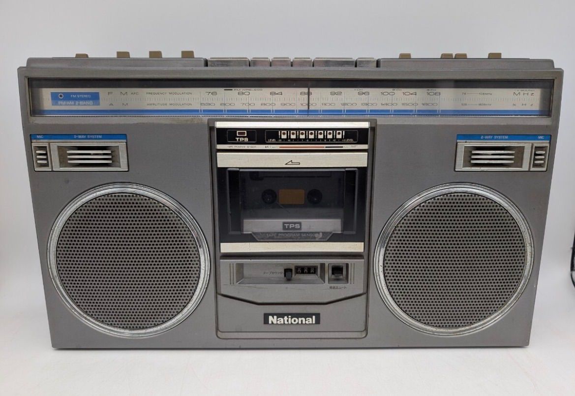 動作品 National ナショナル RX-5105 ラジオ カセット レコーダー 電源