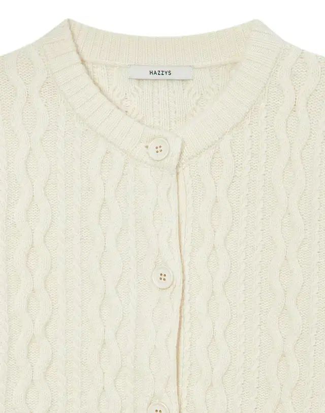 ヘジス レディース ウール混 カーディガン アイボリー 85 90 95