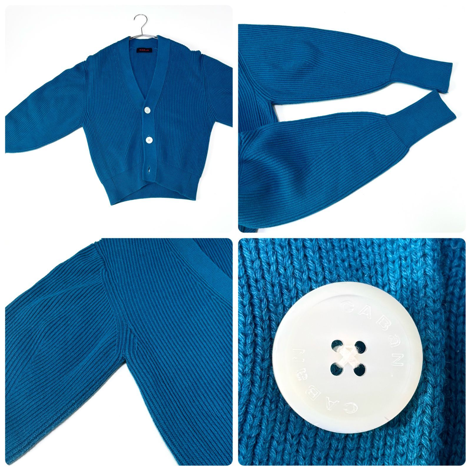 定番 美品 CABaN キャバン コットンカシミヤ ローゲージ Vネック 