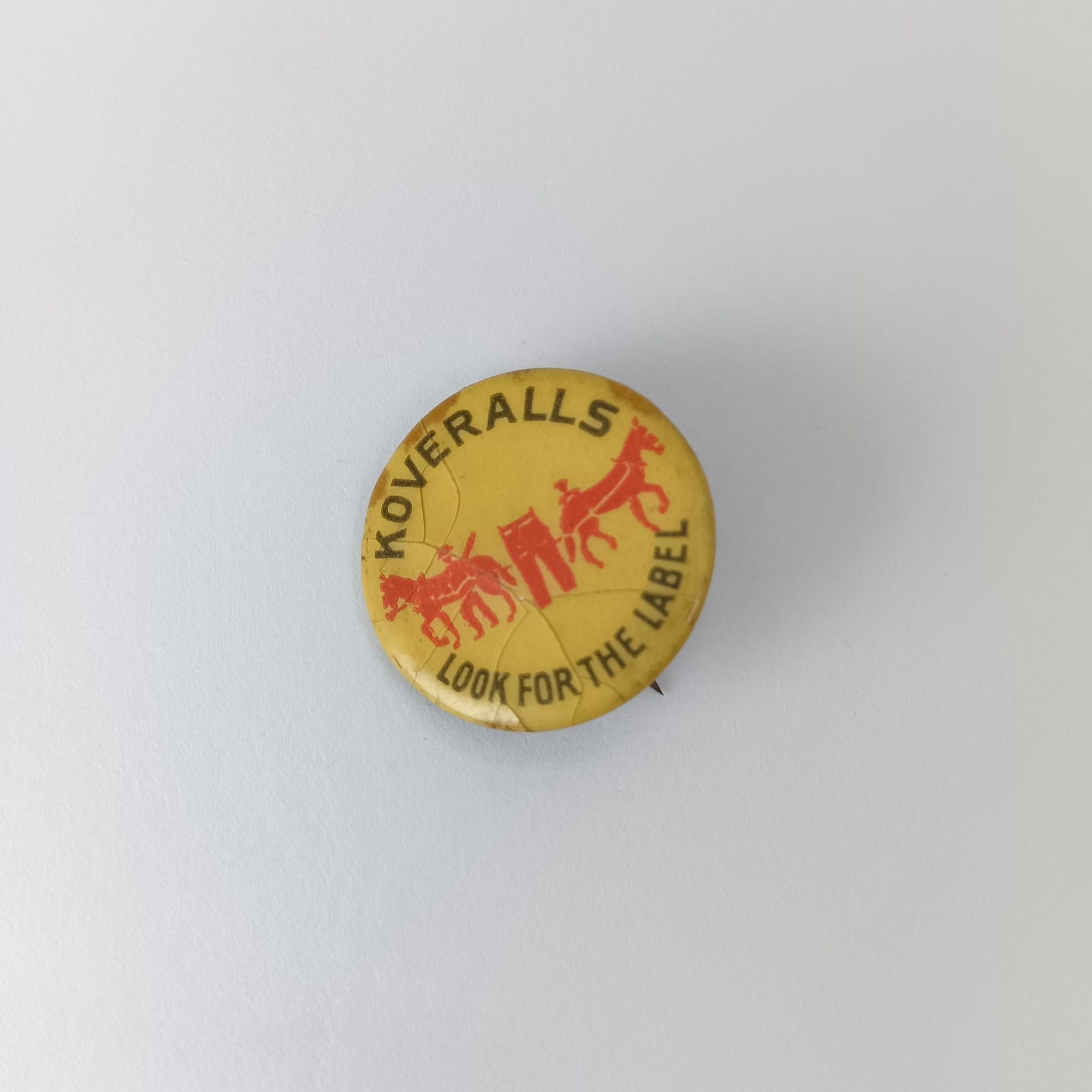 LEVI S KOVERALLS リーバイス ピンバッジ 缶バッジ アドバタイジング アンティーク ヴィンテージ