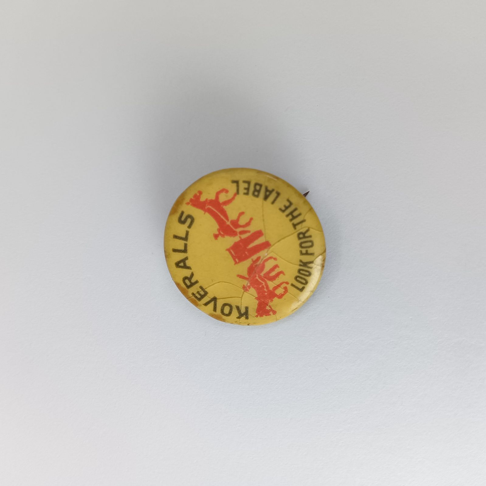 LEVI S KOVERALLS リーバイス ピンバッジ 缶バッジ アドバタイジング アンティーク ヴィンテージ