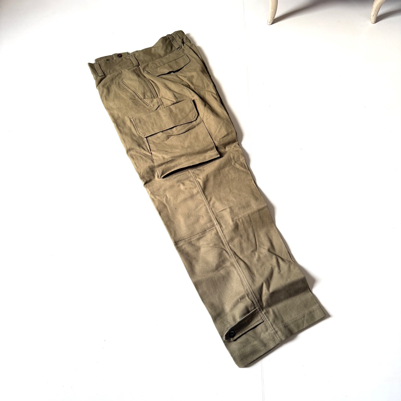 m47 サイズ33 ビンテージ　フランス軍　ユーロビンテージ 雰囲気抜群】フランス軍 M47 カーゴパンツ 後期 33 ヴィンテージ