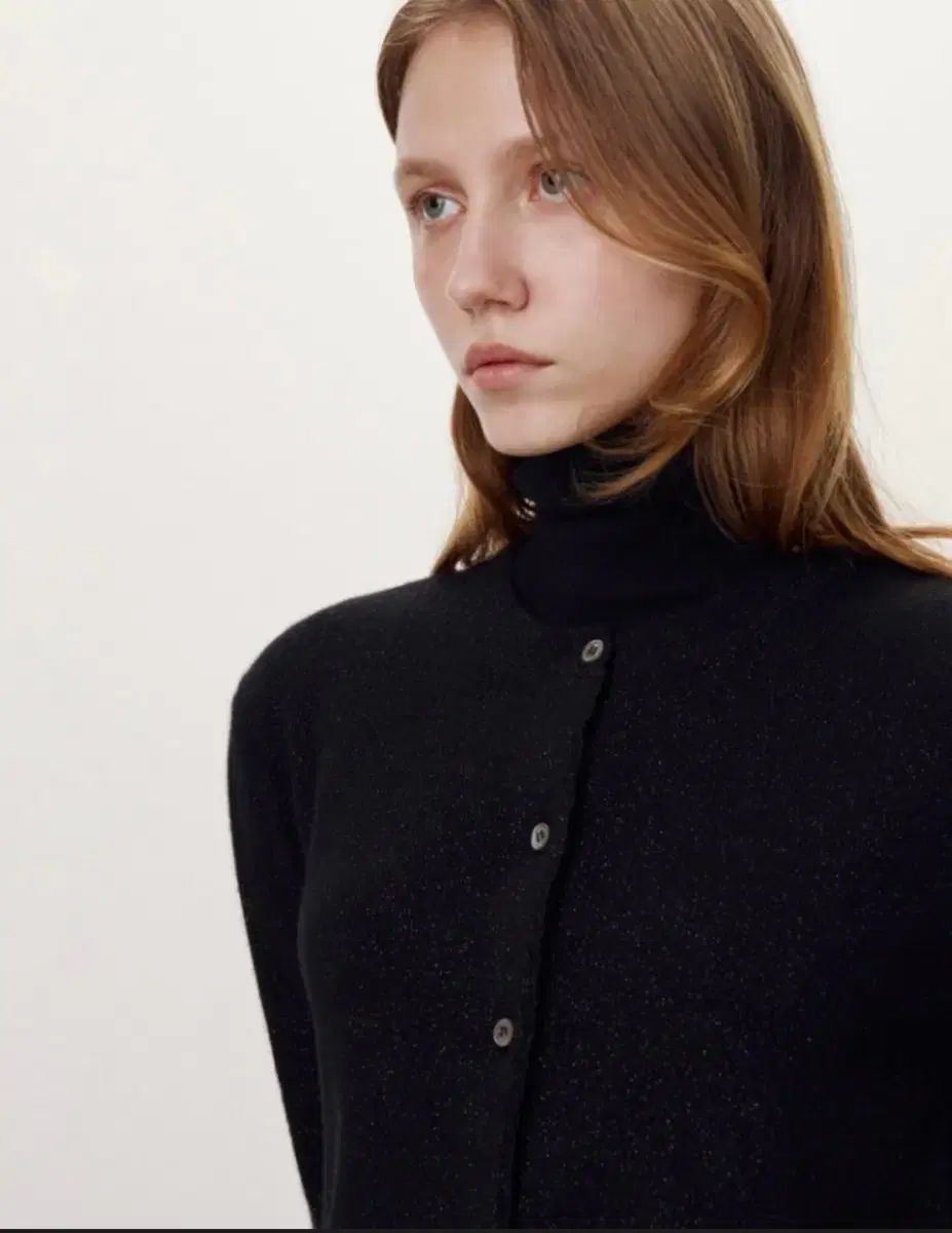 シエsie セレン ウール グリッター カーディガン ブラックS