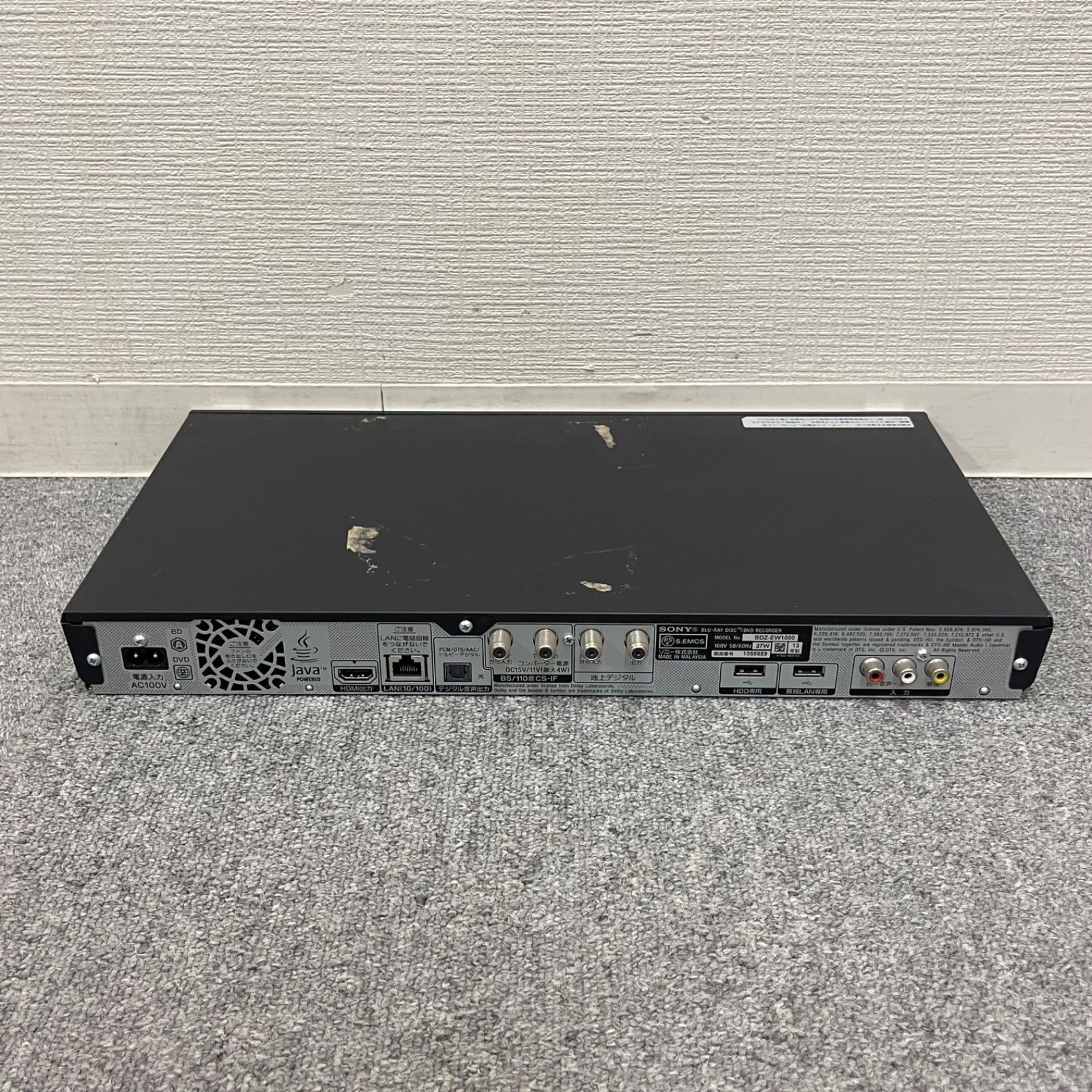 NPA】ジャンク 2013年製 SONY ソニー ブルーレイレコーダー BDZ-EW1000