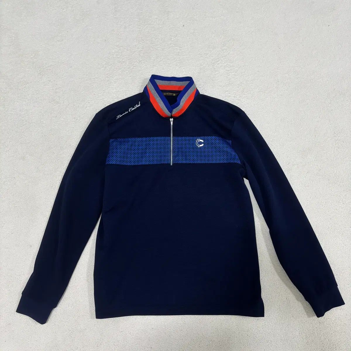 L ルイカステル ハーフジップアップ ゴルフ Tシャツ 1215